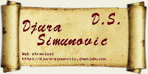 Đura Simunović vizit kartica
